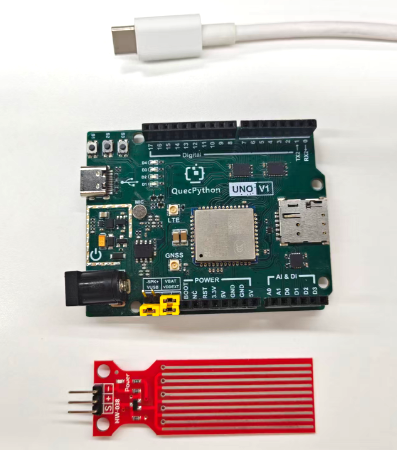 初学者视角体验：【EC800X Duino 开发板】传感器体验-水位检测传感器！